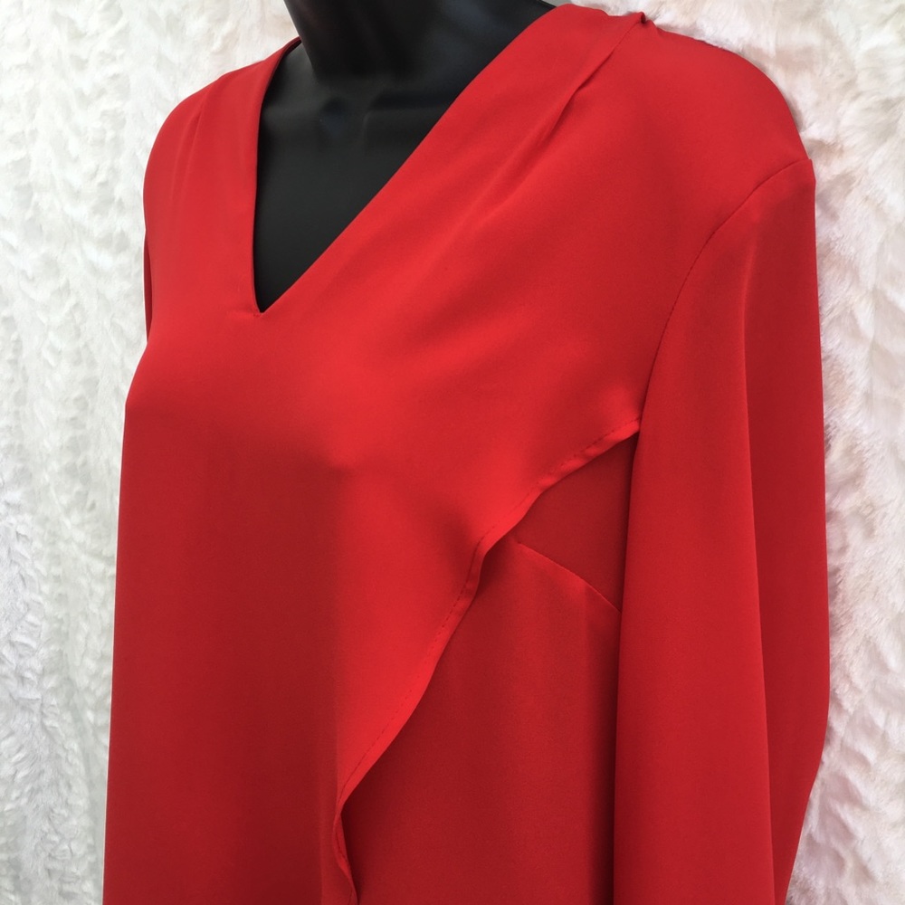 Joseph Ribkoff red blouse - Picture 3 of 8